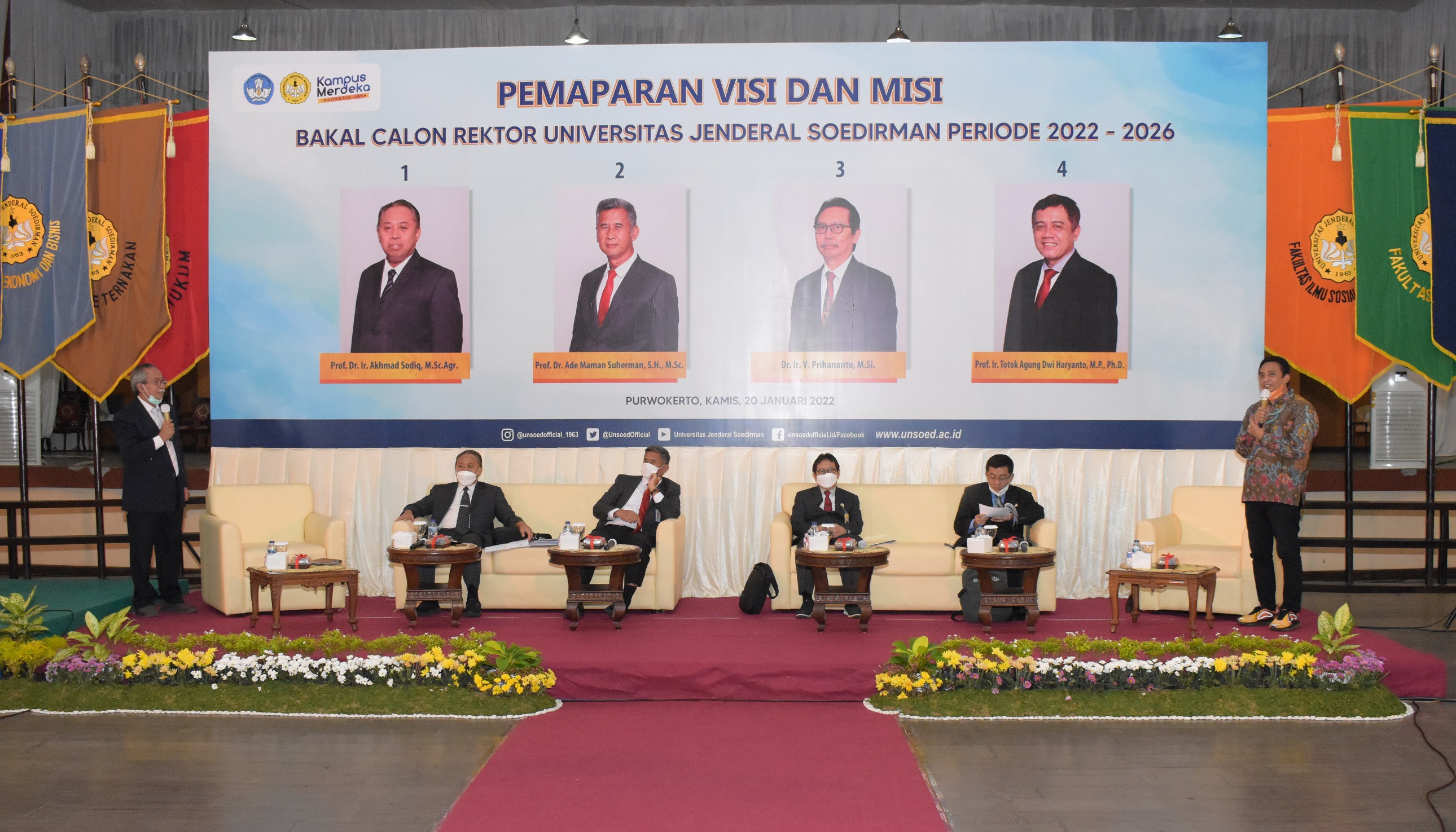 4 Bakal Calon Rektor Unsoed Paparkan Visi Misi Program Kerja